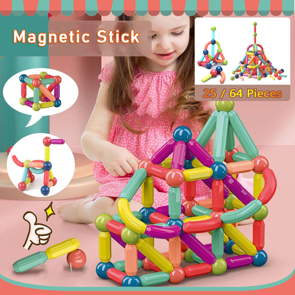 Jual Novaku Magnetic Sticks Blocks / Magnetic Stick Merakit Mainan ...