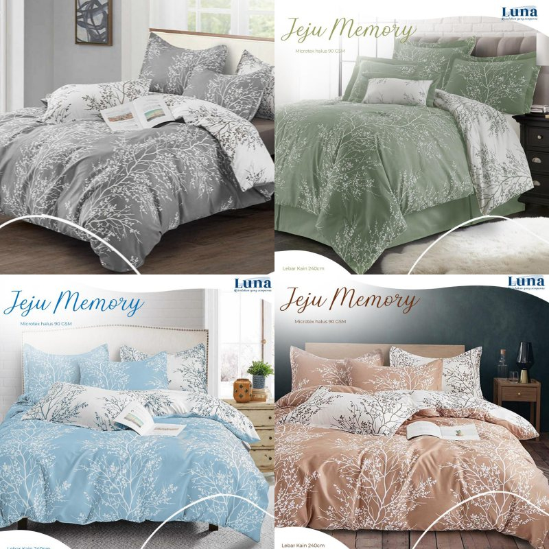 Jual Bedcover Set Sprei Jeju Bahan Katun Halus Uk. 200x200 180x200 ...