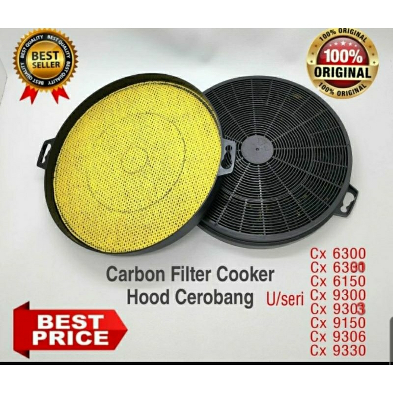 Jual Carbon Filter + Vit C Cooker Hood MODENA Tipe CX Cerobong Original