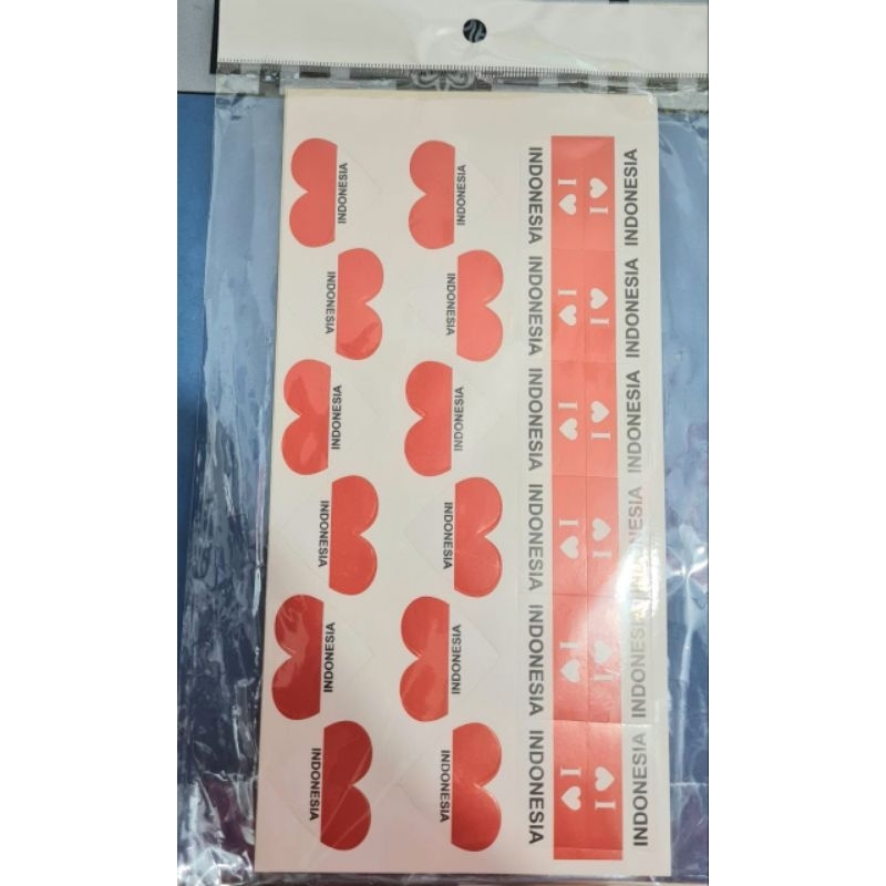 Jual Sticker Kertas Tempel Republik Indonesia/Stiker Tempel Pipi RI ...