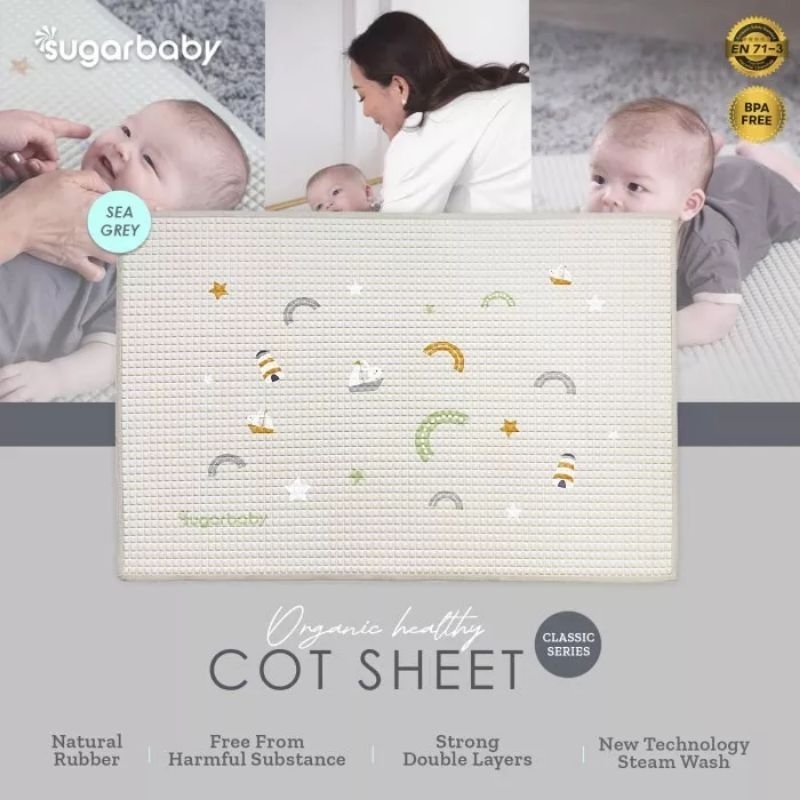 Jual Sugar Baby Organic Healthy Premium Rubber Cot Sheet Perlak