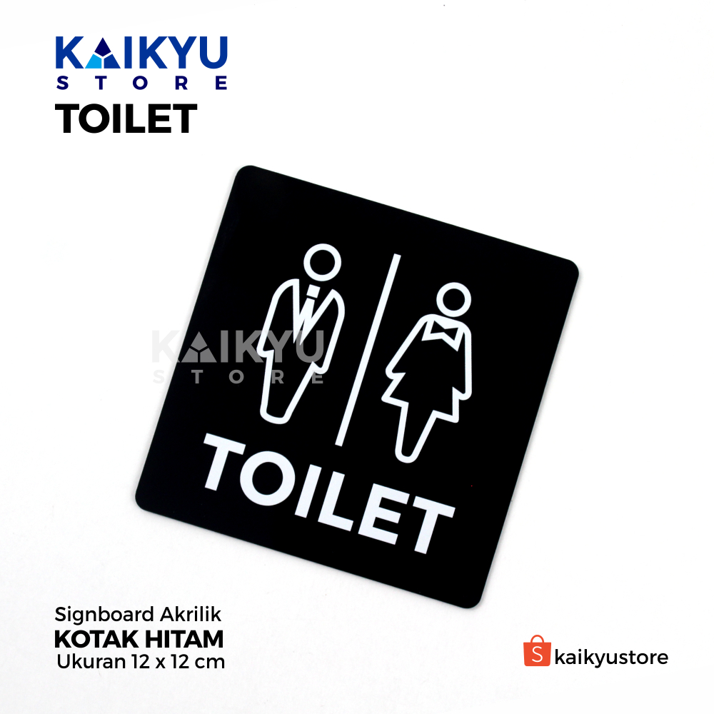 Jual Toilet Sign Board Aklirik Toilet Signage Acrilic Papan Petunjuk Tempel Pintu Masuk Toilet