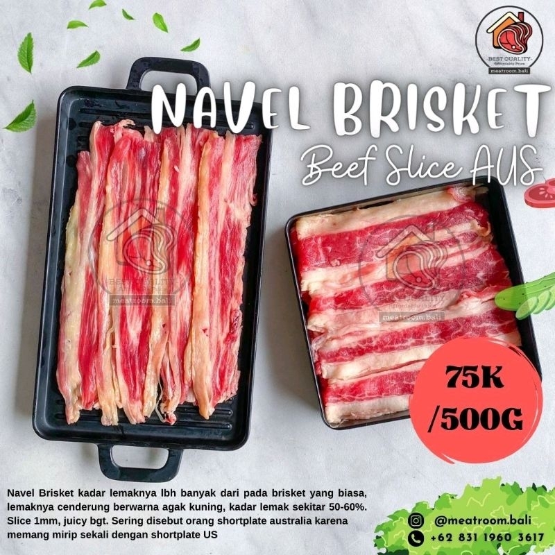 Jual Navel Brisket AUS Beef Slice Shopee Indonesia