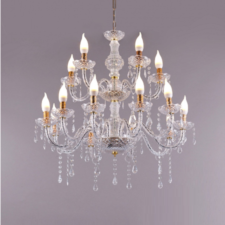 Jual lampu gantung kristal dekorasi pelaminan pitingan cup lampu