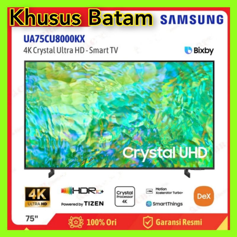 Jual SMART TV SAMSUNG 75"INCH 4K CRYSTAL UHD LED UA75CU8000KX (KHUSUS ...