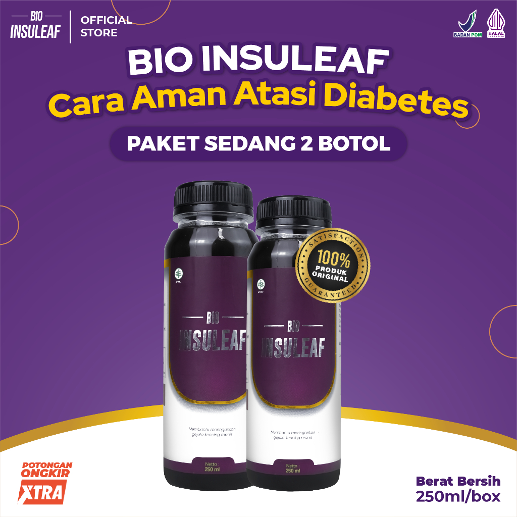 Jual Bio Insuleaf Herbal Diabetes Dan Gula Darah Botol Shopee Indonesia