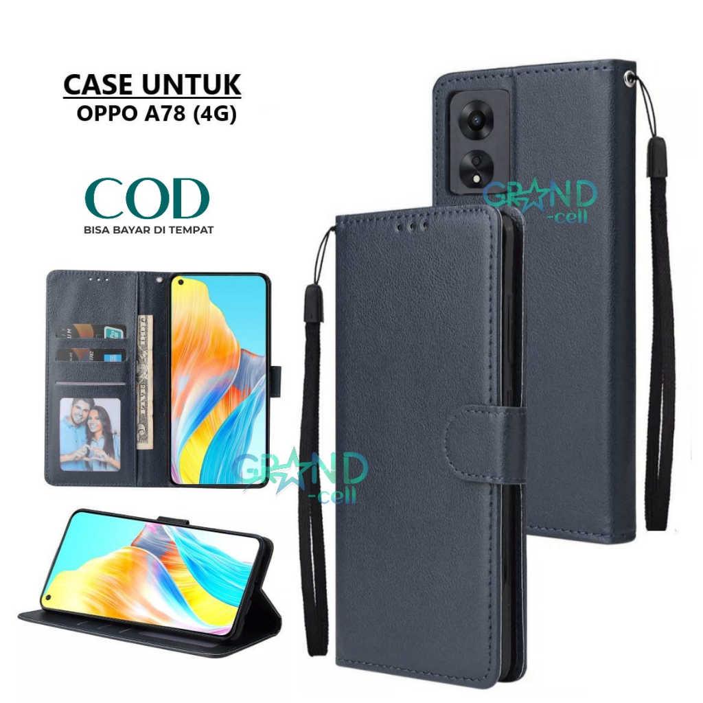 Custodia Shantime A Portafoglio Con Chiusura Magnetica Per OPPO Reno 2Z / Reno 2F – Cover In Pelle PU E Tessuto Oxford, 3 Slot Per Carte E Supporto Per Video - 4
