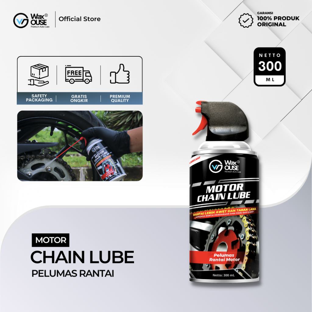 Jual Waxouse Motor Chain Lube 300 mL Pelumas Rantai Sepeda Motor