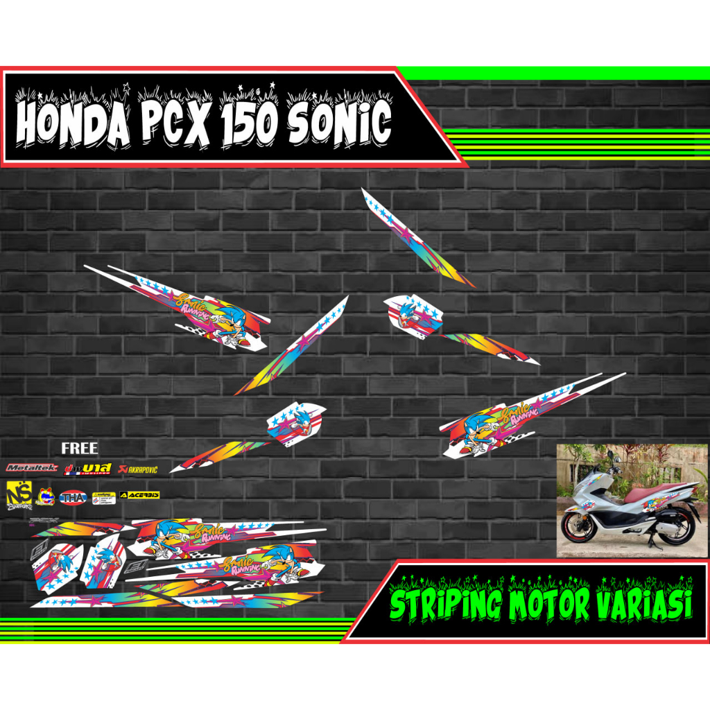Jual striping stiker motor honda pcx sonic | Shopee Indonesia