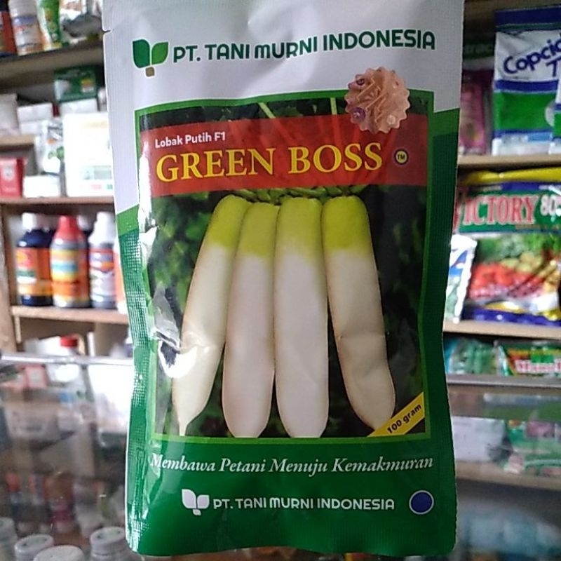 Jual Benih Lobak Putih Hibrida F1 Green Boss Tani Murni 100 Gram