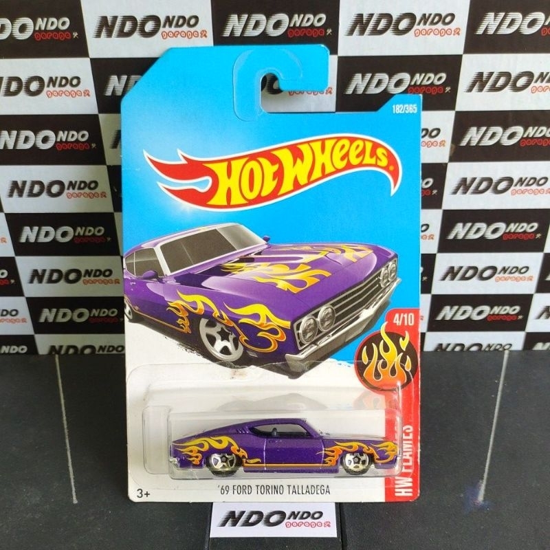 HOT WHEELS 2017 '69 FORD TORINO TALLADEGA HW FLAMES #4/10