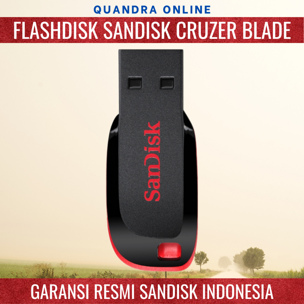 Jual Flashdisk 8GB 16GB 32GB 64GB 128GB USB 2.0 SanDisk Cruzer Blade ...