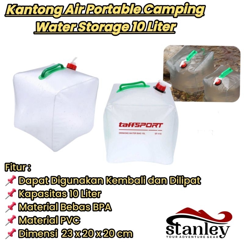 Jual Kantong Air Portable Camping Water Storage 10 Liter Jerigen Lipat 10l Shopee Indonesia 7038