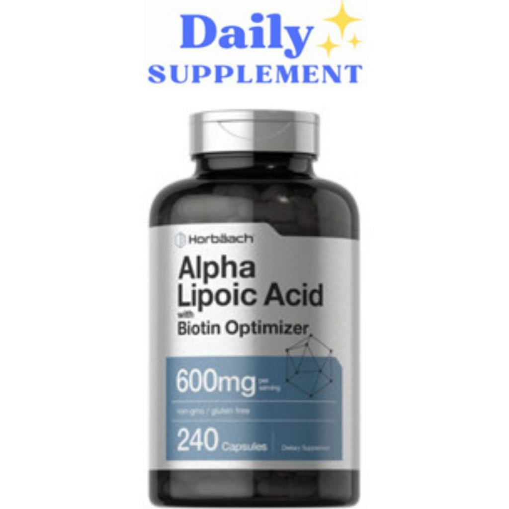 Jual Horbaach Alpha Lipoic Acid 600mg With Biotin Optimizer 240 Capsules Shopee Indonesia