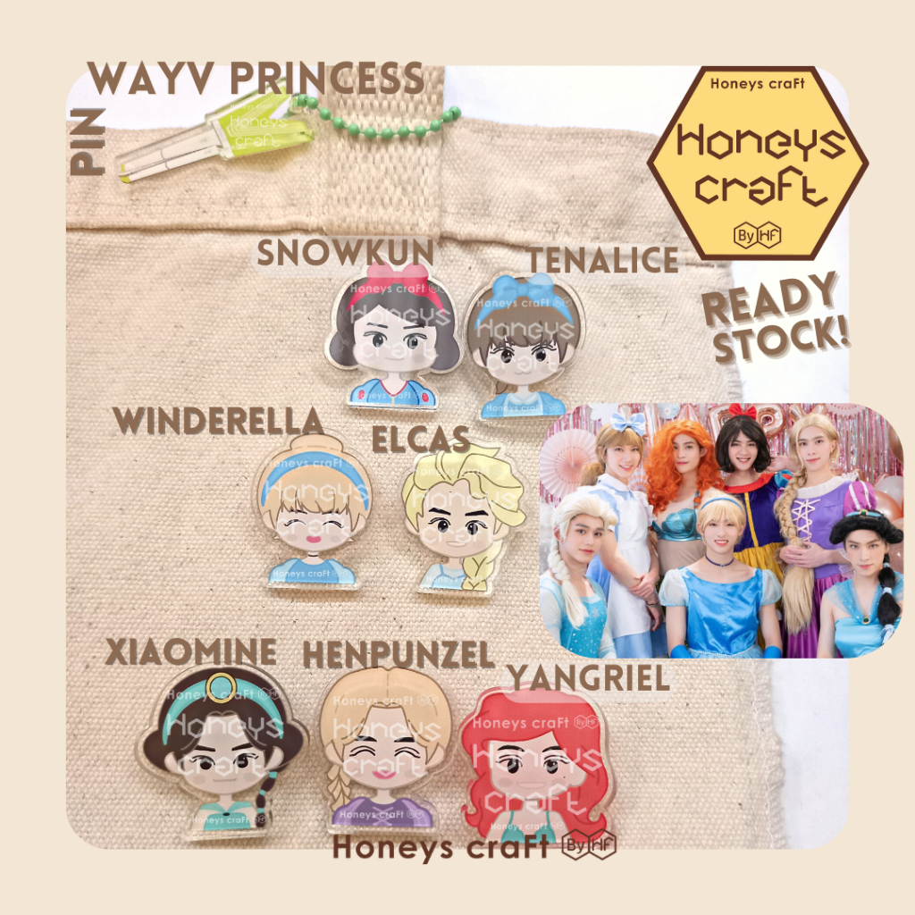 Jual Honeys Craft - Ready Stock Pin WayV Princess - Akrilik Hias Tas ...