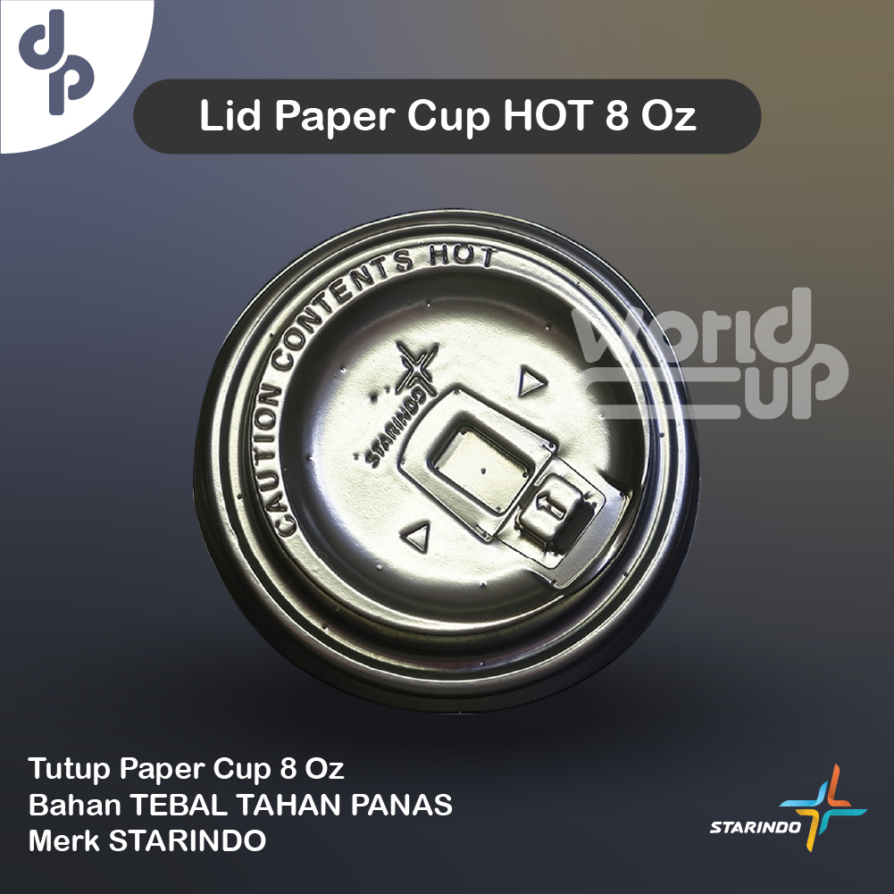 Jual Lid Tutup Paper Cup 8oz HOT Hitam - Tahan Panas Anti Mletot ...