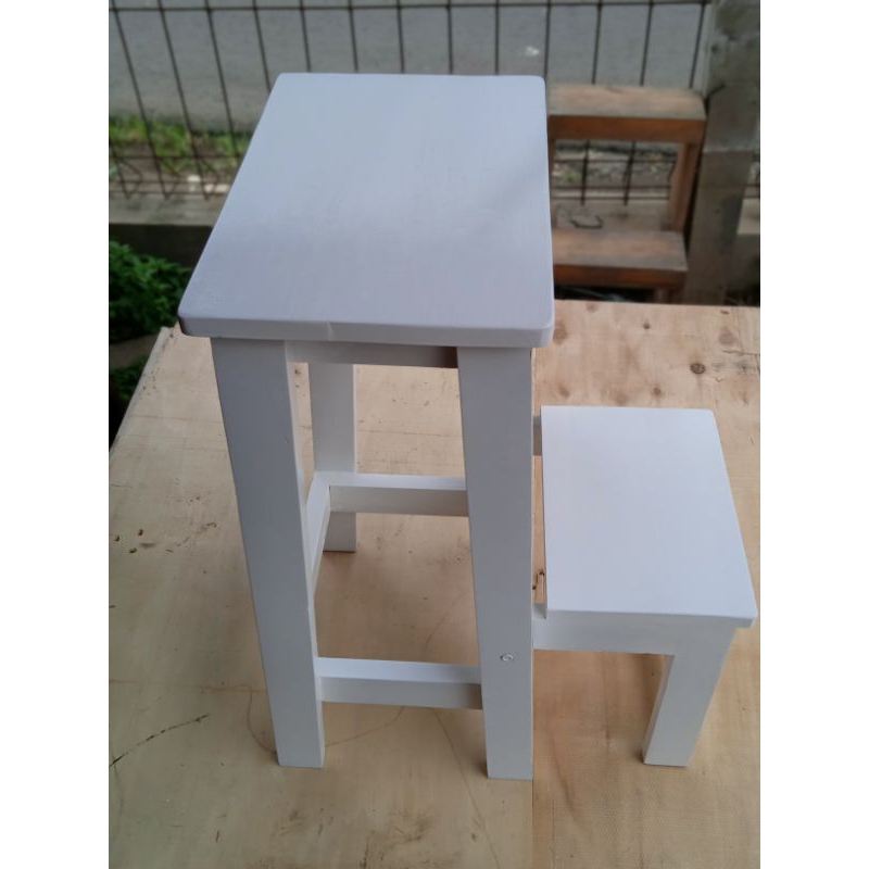 Jual Kursi tangga lipat kayu/Bangku tangga lipat tangga murah | Shopee ...