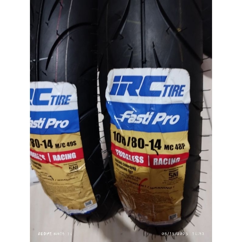 Jual Paket Ban Motor Matic IRC Fasti Pro Soft COMPOUND 90 80 Ring14 IRC ...