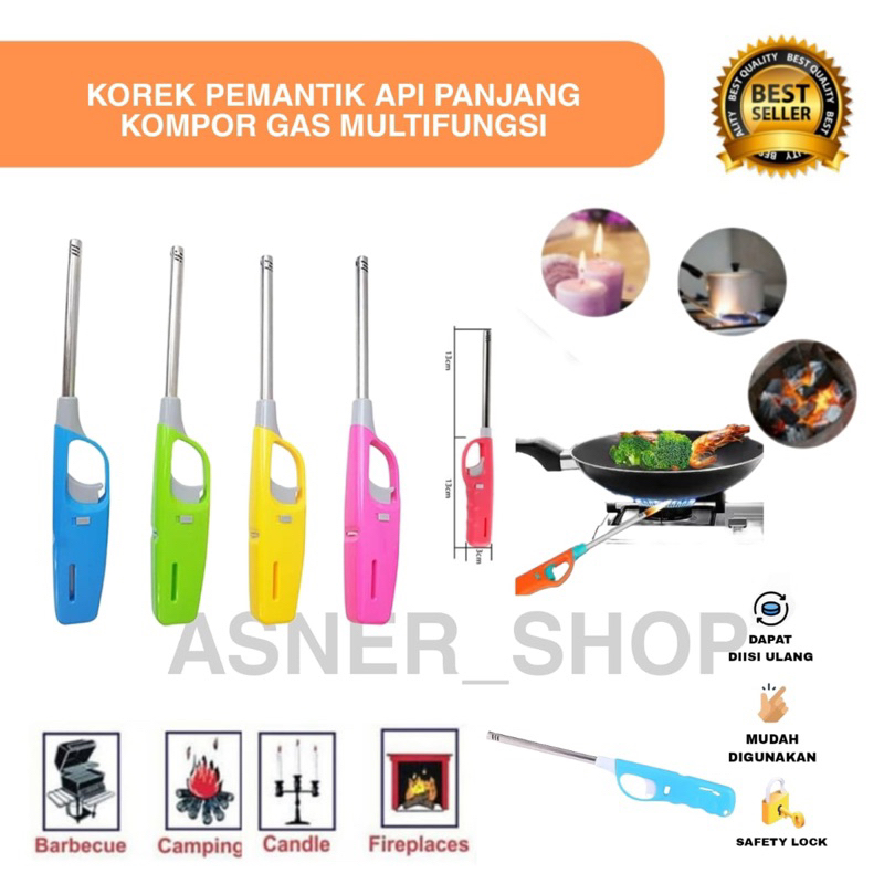 Jual Pemantik Gas / Korek Api Kompor Panjang Dapur Lighter | Shopee ...