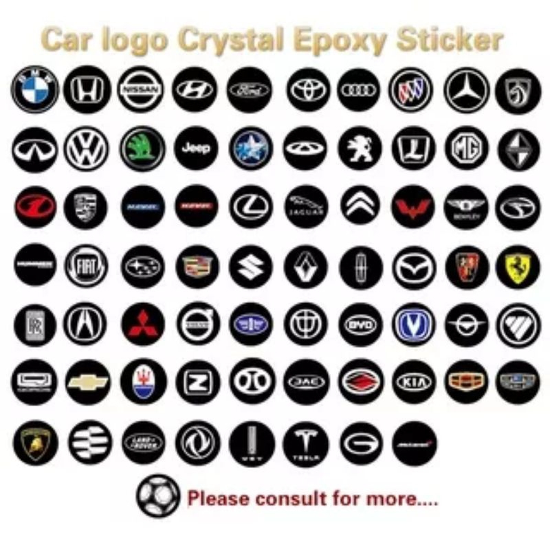 Jual Stiker Logo Lencana Kunci Mobil Lipat Flip Remote Key Crystal Mm Emblem Kunci Mobil