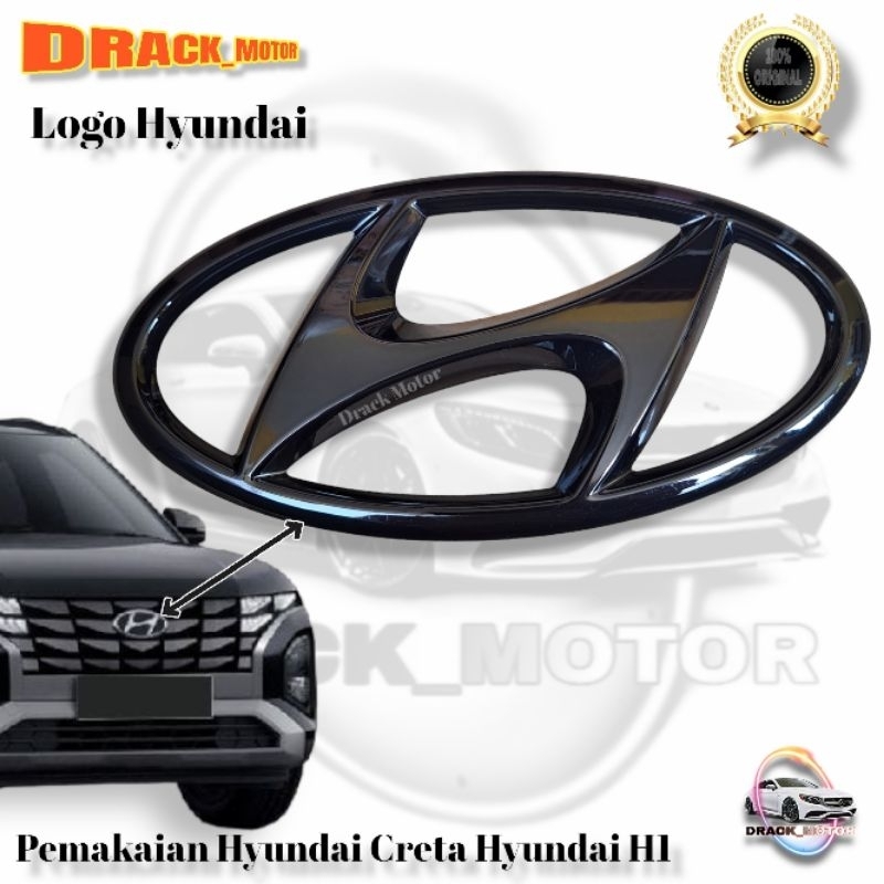 Jual Logo Grill Depan Hyundai Creta Black Chrome Original