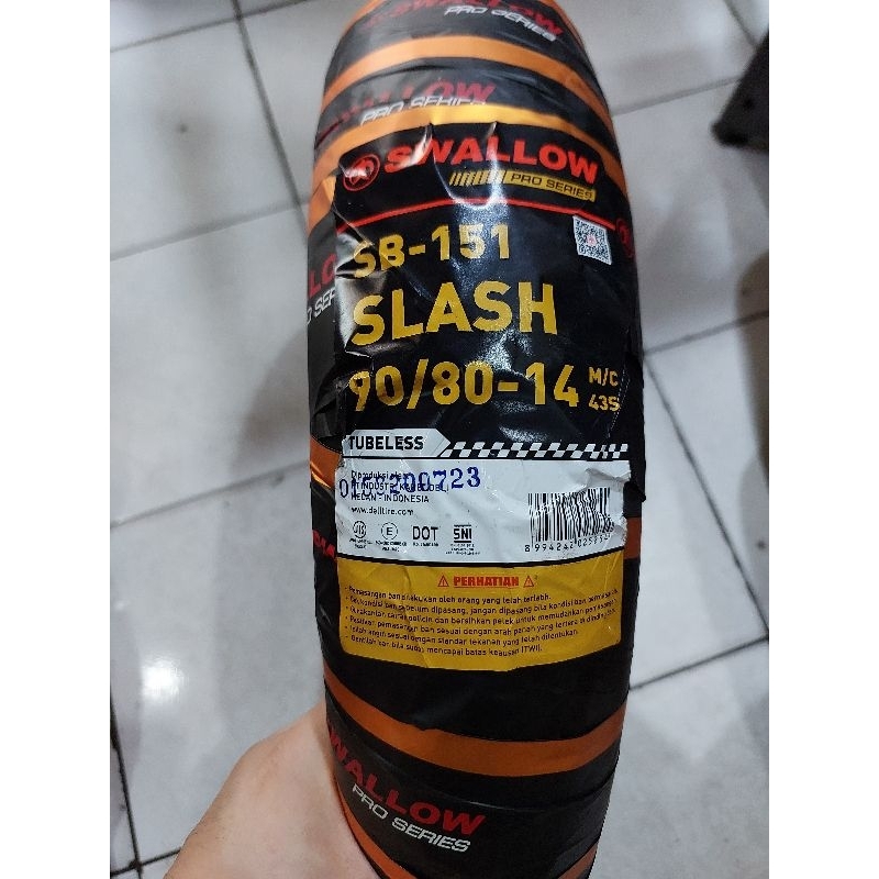 Jual Ban Swallow Slash 90/80-14 Tubeless Pro Series High Quality ...