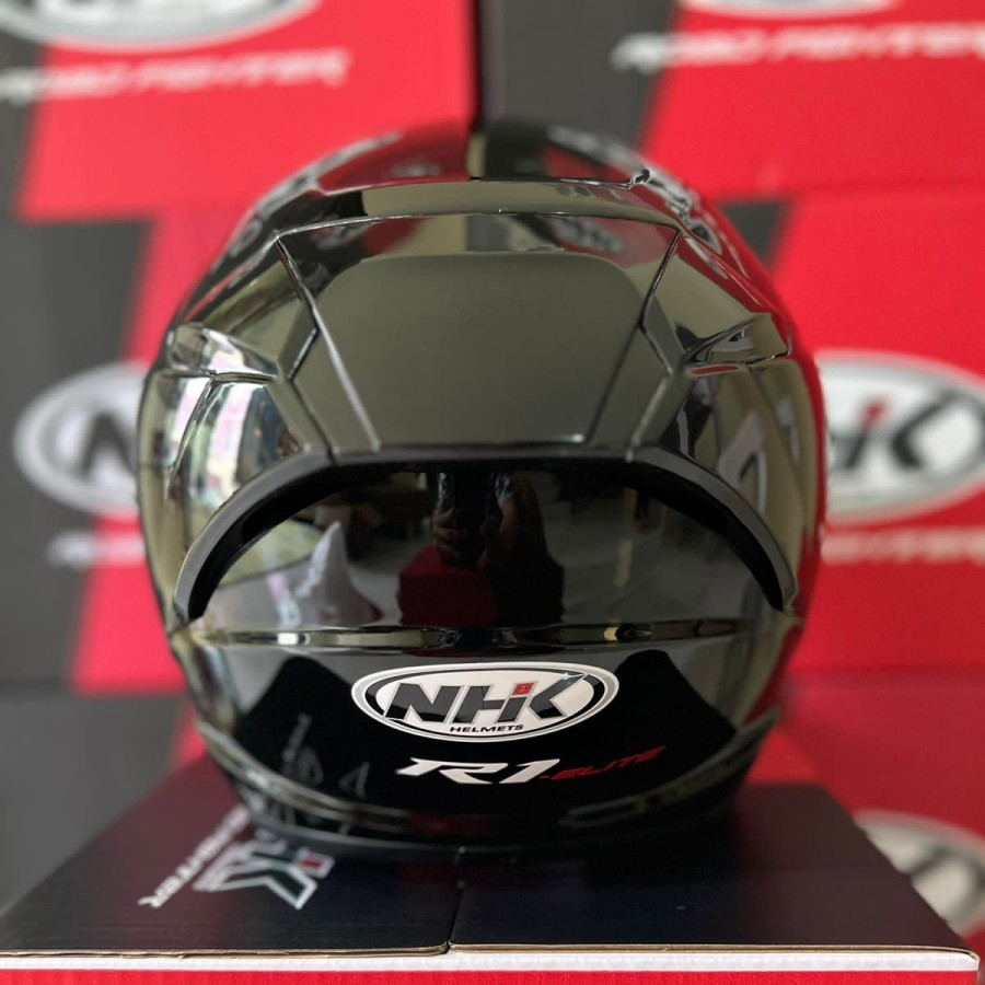 Jual HELML NHK R1 Elite Solid - Black HELM HALF FACE | Shopee Indonesia