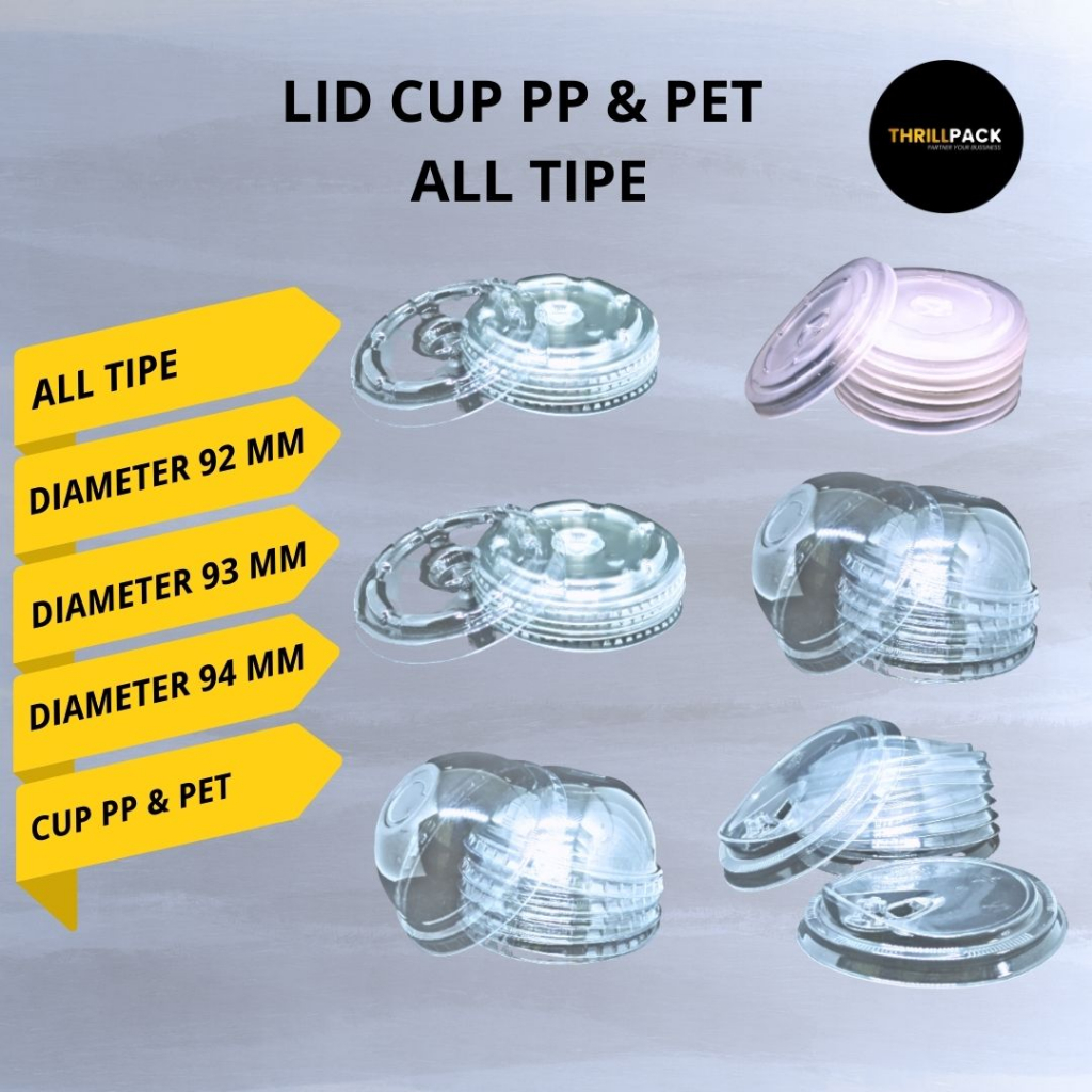 Jual Lid Cup Plastik All Size Tutup Cup Datar Tutup Cup Cembung Tutup Cup Starwless Merk