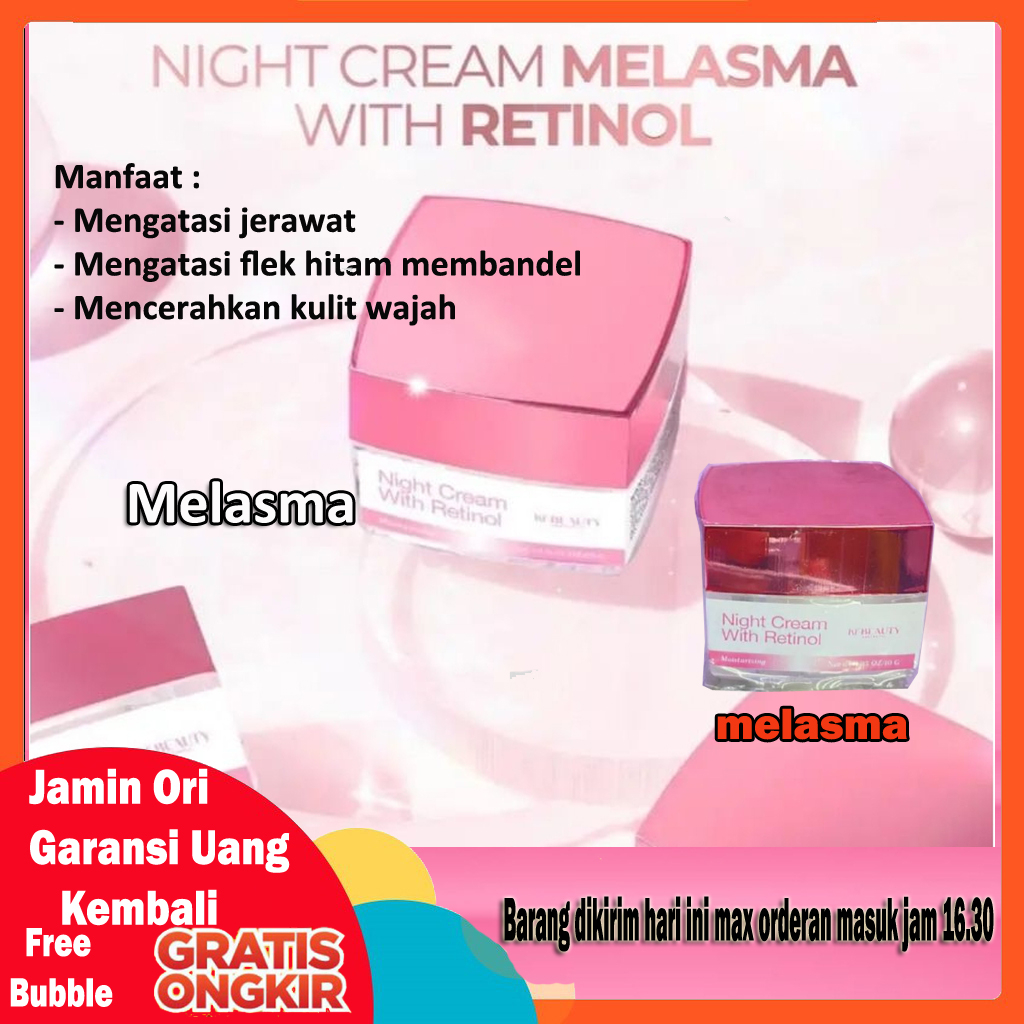 Jual Night Cream Melasma With Retinol By Kf Skinkrim Penghilang Flek