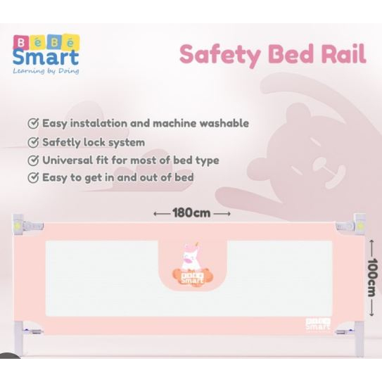 Jual Bebe Smart Foldable Safety Bed Rail 180cm Unicorn Shopee Indonesia