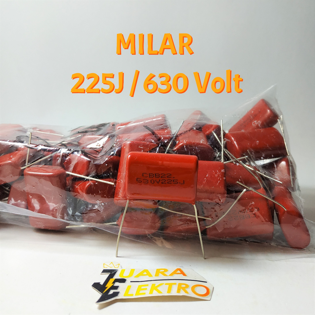 Jual Capasitor Milar J V Merah Kapasitor Milar J