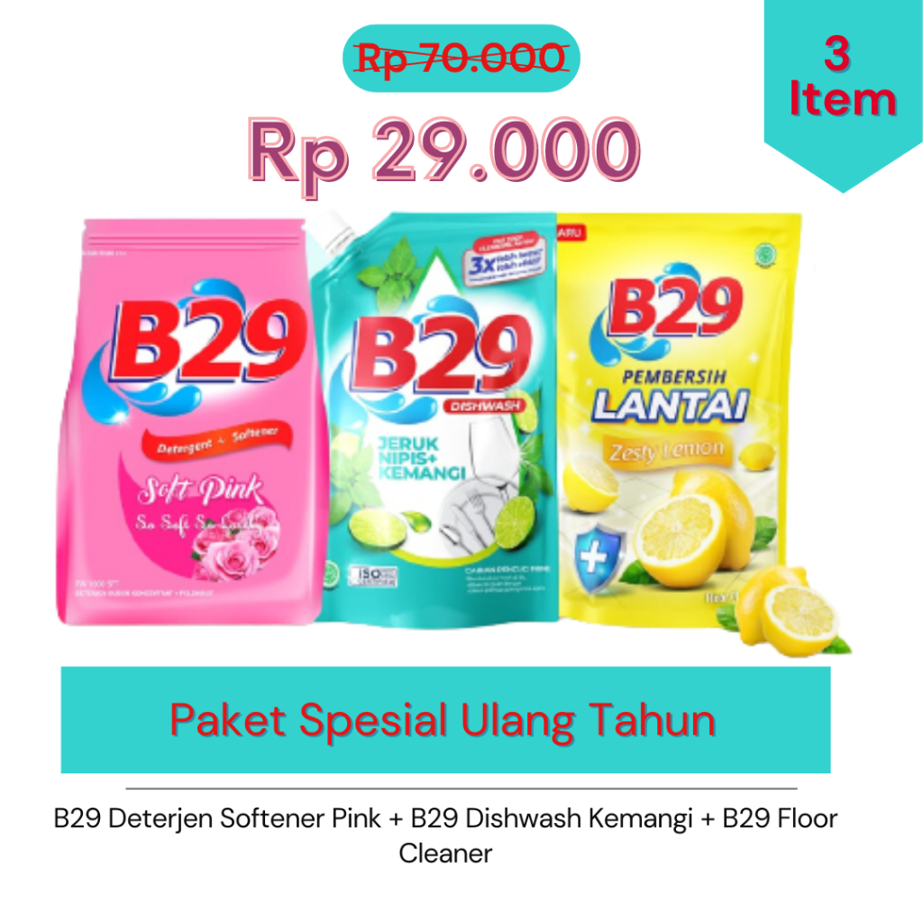 Jual Paket Spesial B29 Floor Cleaner + Diswash Kemangi + Deterjen ...