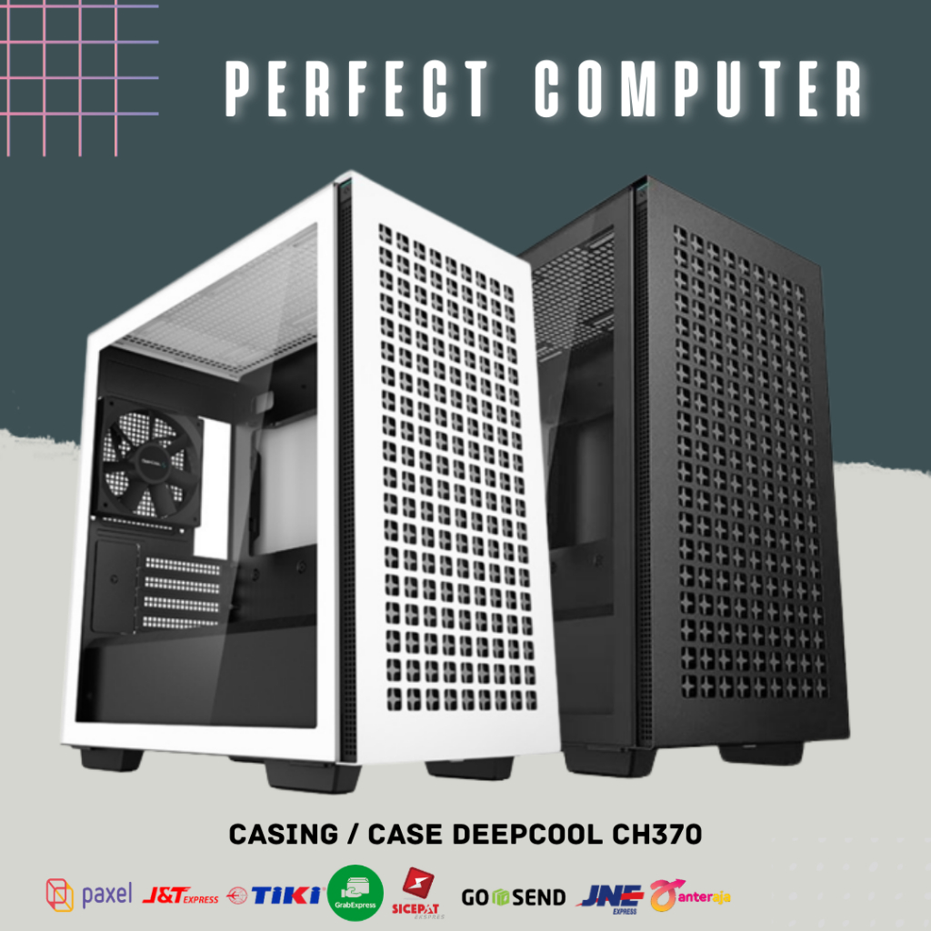 Jual Casing / Case DEEPCOOL CH370 BLACK/WHITE | Shopee Indonesia