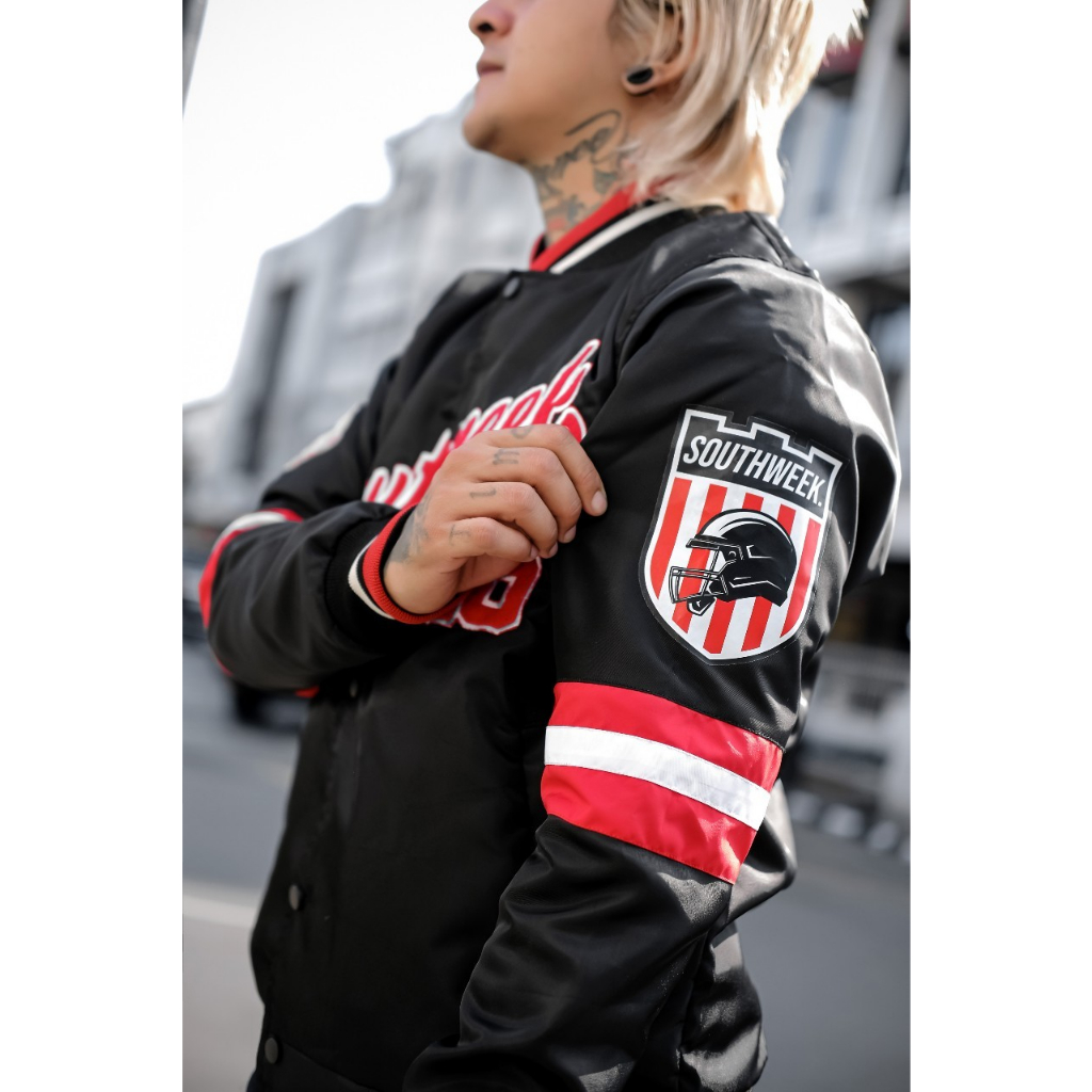 Jual Jaket Pria - Bomber Jacket Black Last Game Original