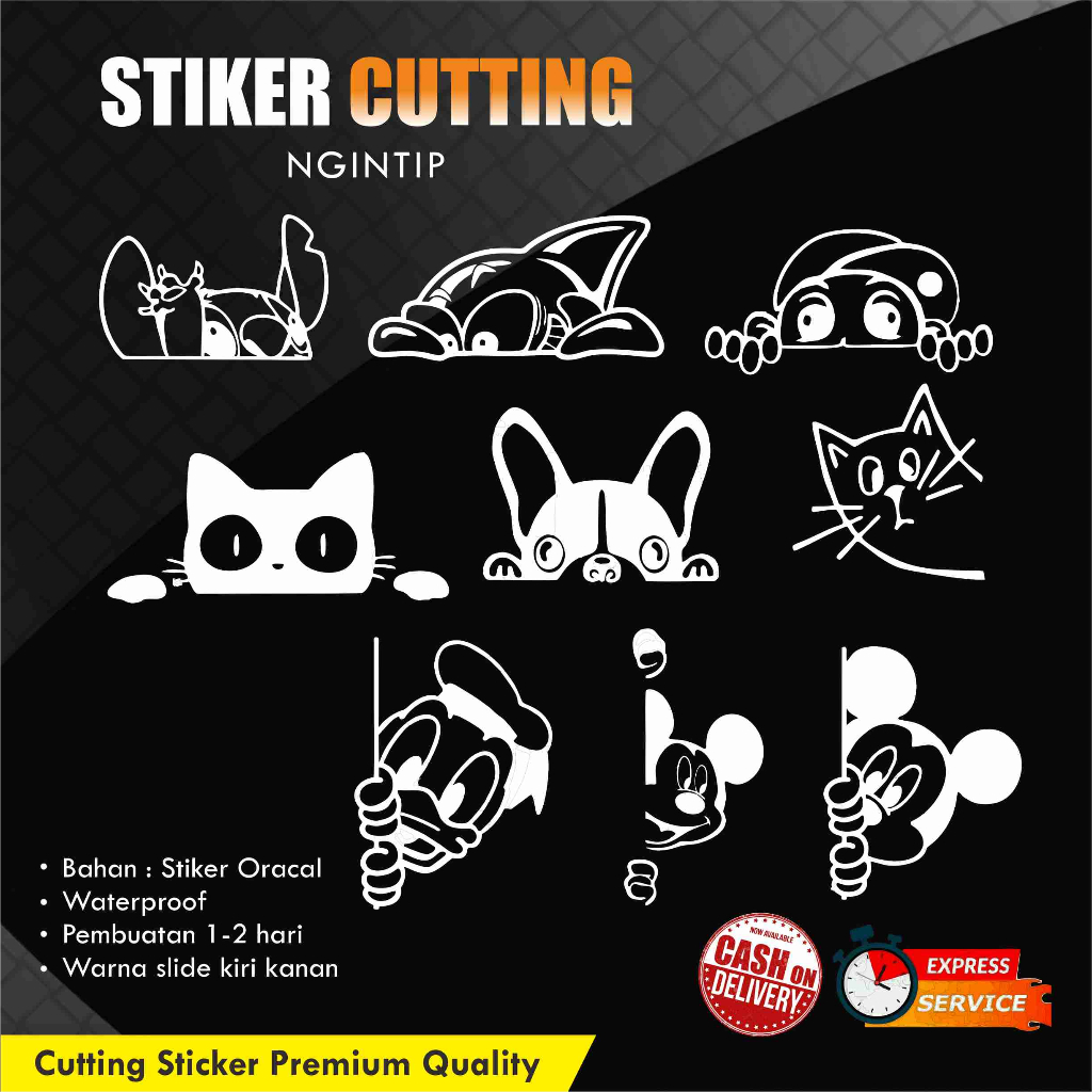 Jual Stiker NGINTIP / Stiker mobil motor / Cutting stiker / Stiker nama ...