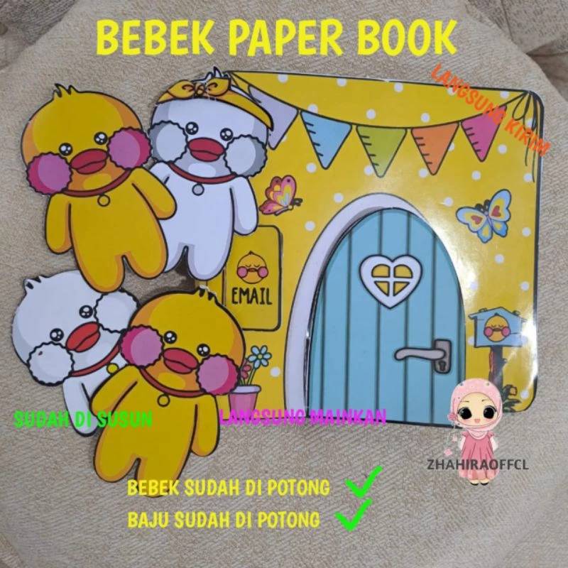 Bebek Viral Boneka Kertas Edukasi Anak 15x15