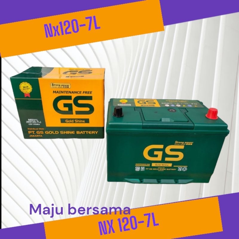 Jual aki mobil ford everest diesel gs gold shine nx120-7L (95d31L) aki