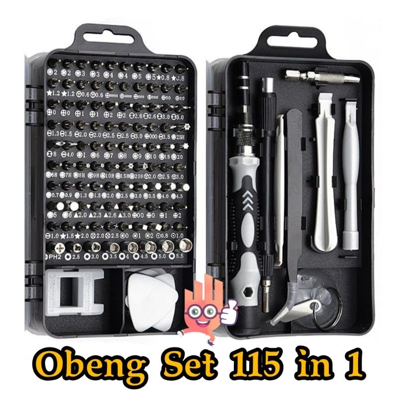 Jual Obeng Set Service 115 in 1 - Obeng Set service handphone | Shopee ...