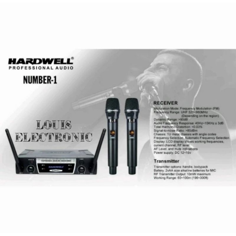Jual Mic Microphone Wireless HARDWELL NUMBER 1 NUMBER-1 NUMBER1 ...