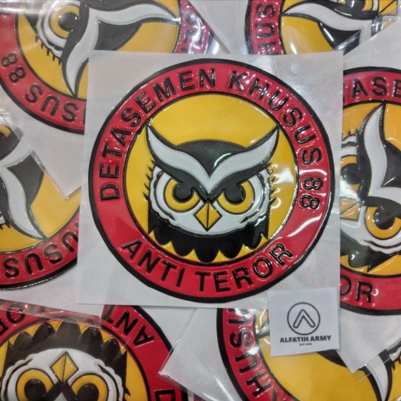 Jual Stiker Densus 88 Timbul Asli Embos Tahan Air Motor AlFatih Army ...