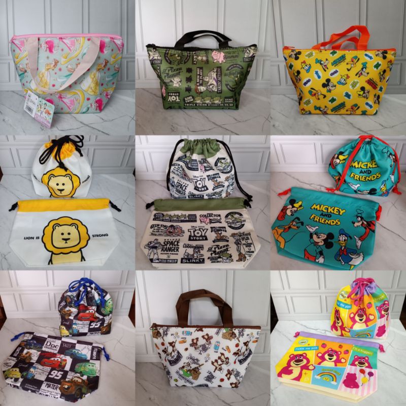 Jual Daiso Seria Watts Japan Lunch Bag Disney Thermal Bag Tas