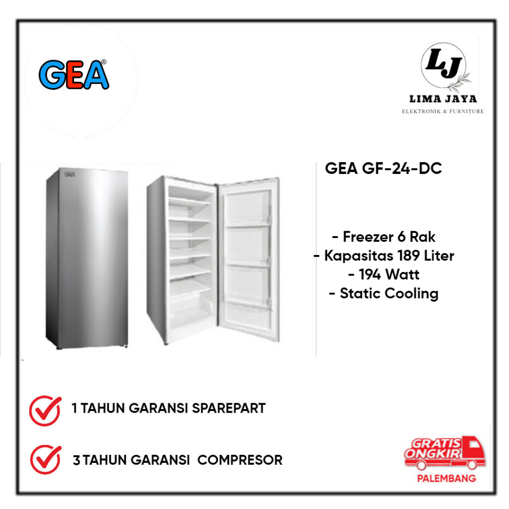 Jual GEA Freezer 6 Rak GF-24DC Kulkas Freezer GEA 6 Rak | Shopee Indonesia