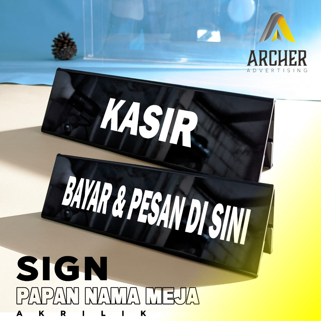 Jual Sign Board Papan Penunjuk Kasir Meja Tipe V Akrilik Acrylic Shopee Indonesia 1749