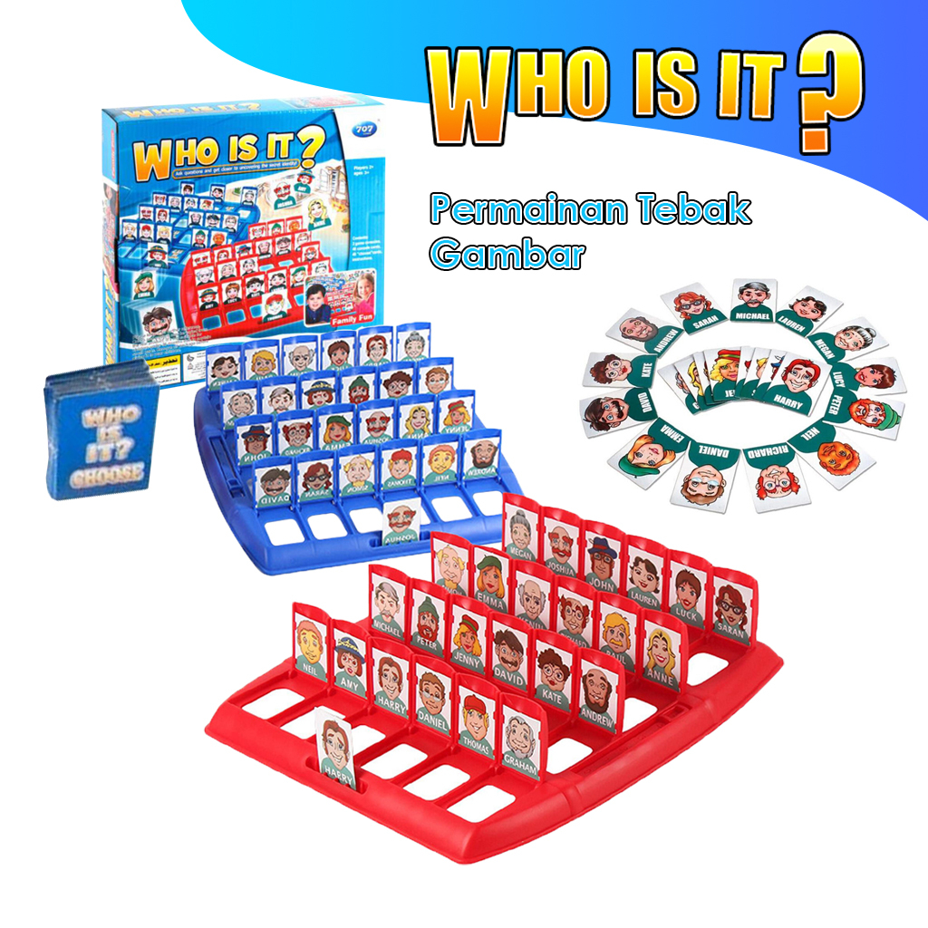 Jual Mainan Anak Board Game Who Is It Tebak Orang Permainan Tebak