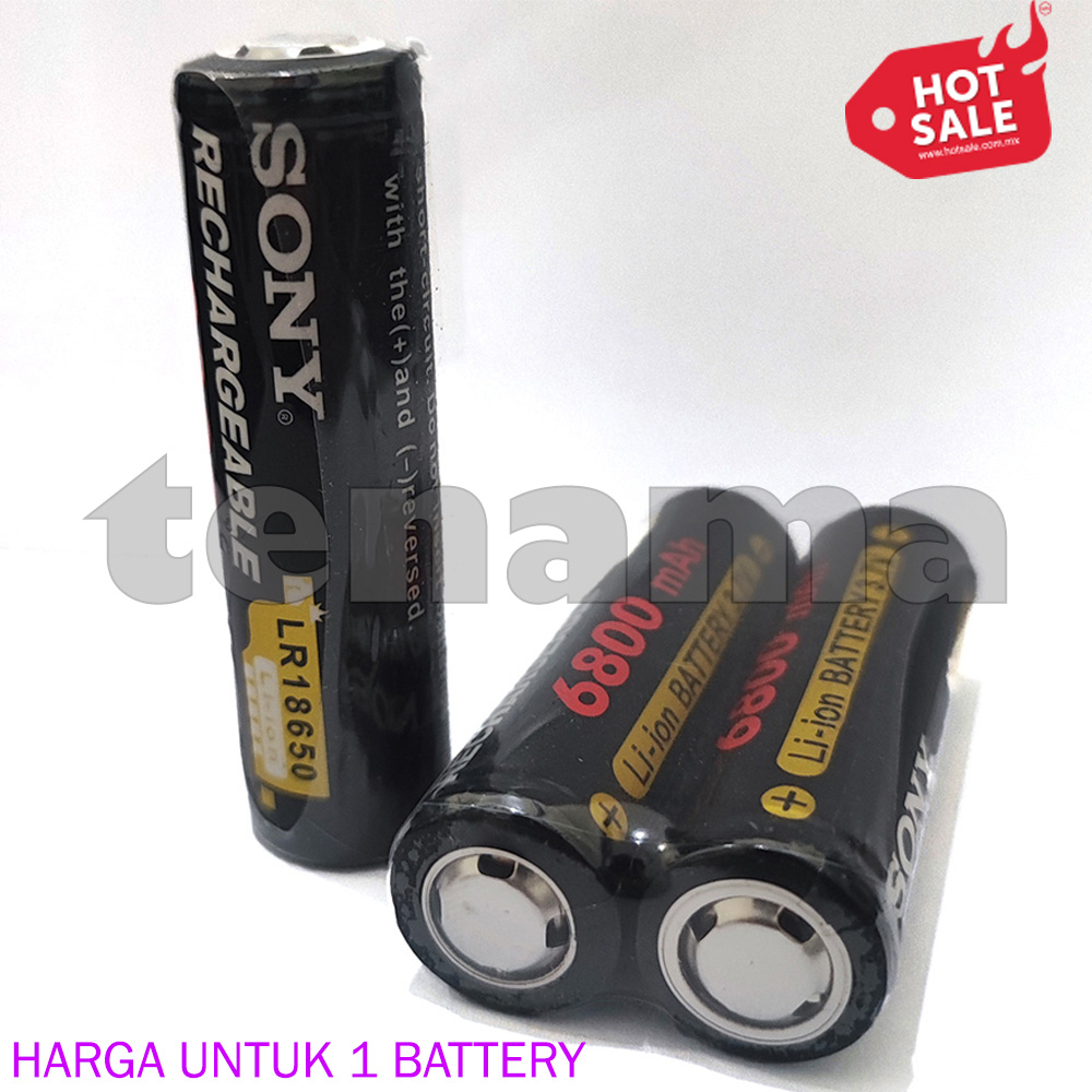 Jual Battery 18650 SONY 6800 mAh BATERAI SENTER | Shopee Indonesia