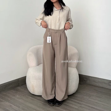 ASOKA Loose Pants 999 Trousers Wanita PART 1 Celana Kulot Wanita Celana Kantor Formal Casual