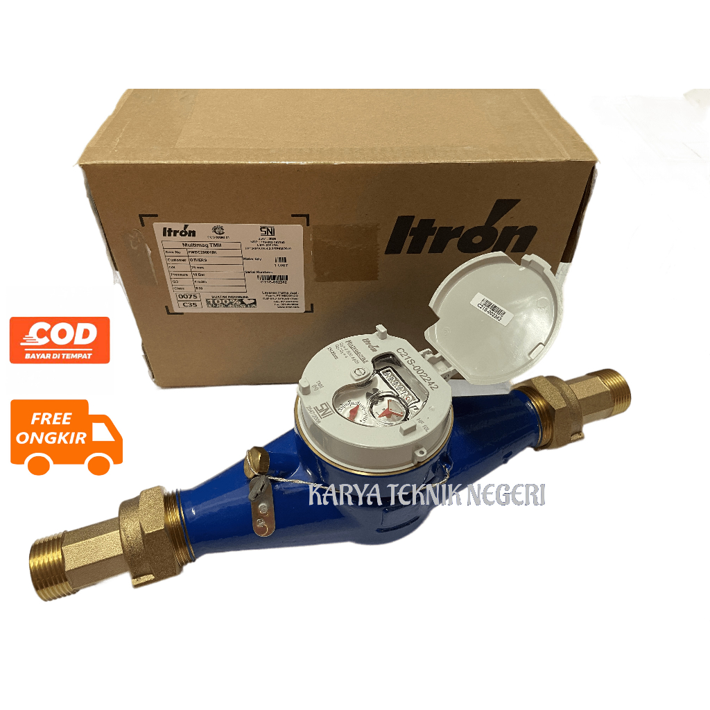 Jual Meteran Air Itron Multimag TMII 1 Inch DN25 | Shopee Indonesia