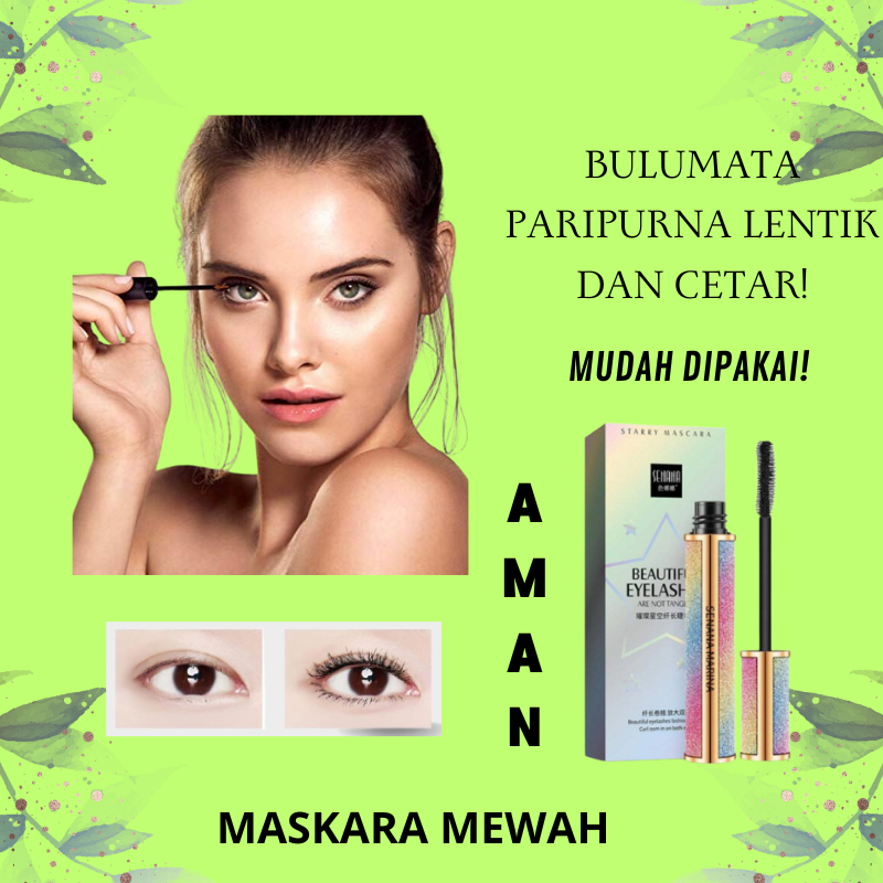 Jual [Free eyeliner] Maskara waterproof mewah motif blink blink