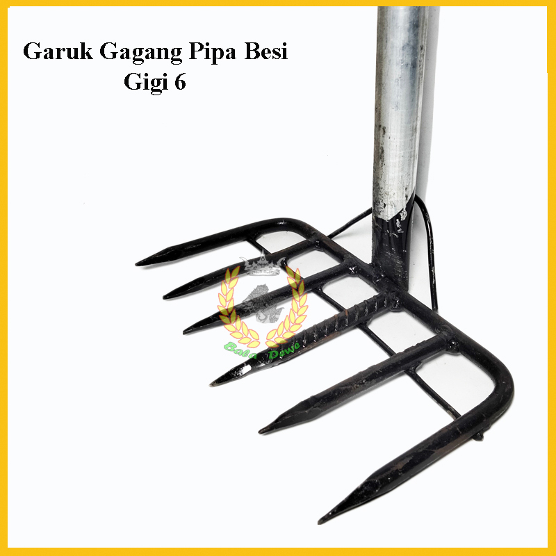 Jual Cangkrang / Garuk Sampah Gagang Pipa Besi Gigi 8 Cangkul Garuk ...