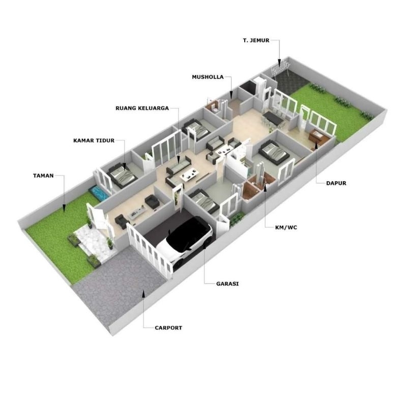 Jual Desain Rumah Termurah / Jasa Desain Rumah / Desain Denah 2D